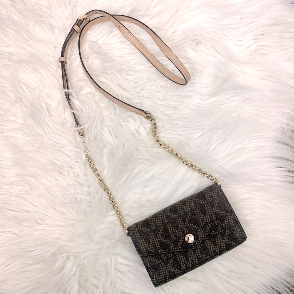 Michael Kors MK Mini Envelope Wallet Cross Body Bag